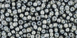 TOHO Seed Beads Round 11/0 Tube 2.5" Inside Color Black Diamond White Lined