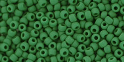 TOHO Seed Beads Round 11/0 Tube 2.5" Opaque Frosted Pine Green