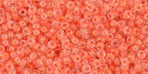 TOHO Round 11/0 Tube 2.5" : Luminous Neon Salmon