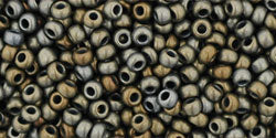 TOHO Seed Beads Round 11/0 Tube 2.5" Frosted Metallic Iris Brown