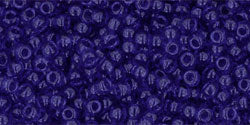 TOHO Round 11/0 Tube 2.5" : Transparent Cobalt