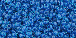 TOHO Seed Beads Round 11/0 Tube 2.5" Inside Color Aqua/Capri Lined