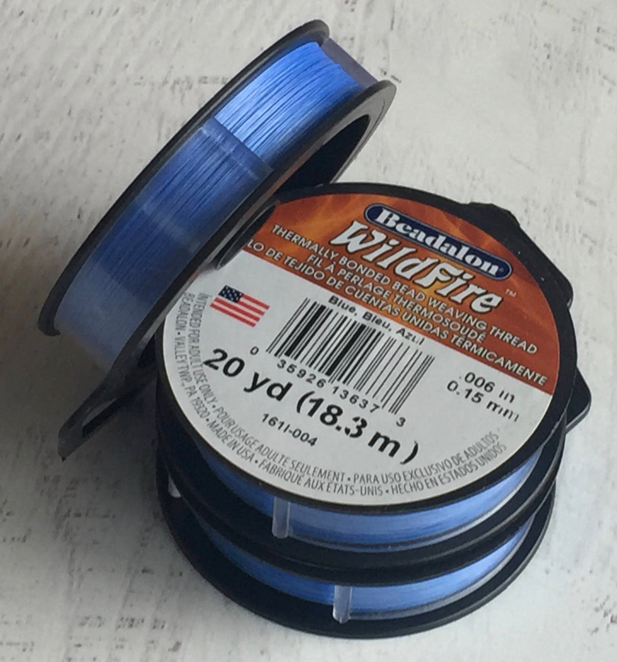 Beadalon Wildfire Thread Blue .006 50 yards