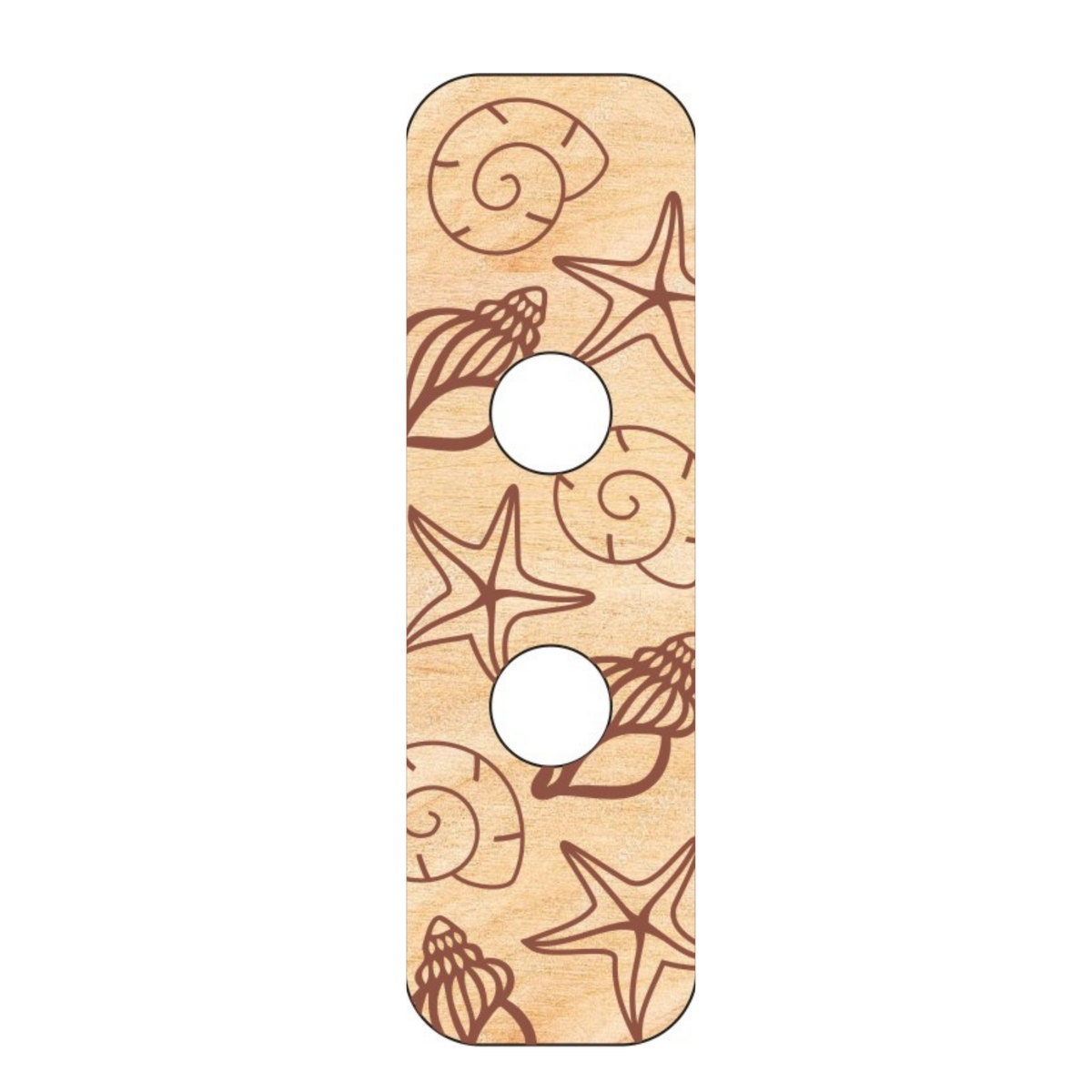 Wood Button 1 Piece 2 Hole Sea Shell Button 1.5"