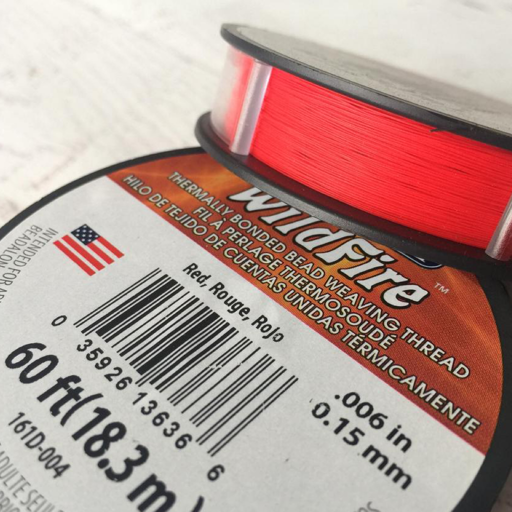 Beadalon Wildfire Thread Red .006 20 yards