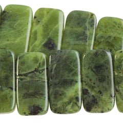 Jade 10x20mm double drilled 8 inch strand