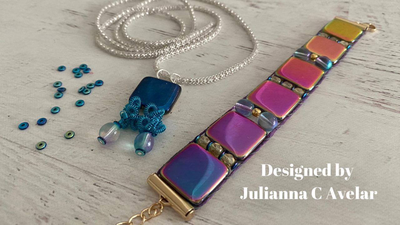 Free Flow Jewelry Designs with Vintage Czech Glass Beads - Jewel Loom School with Jewels