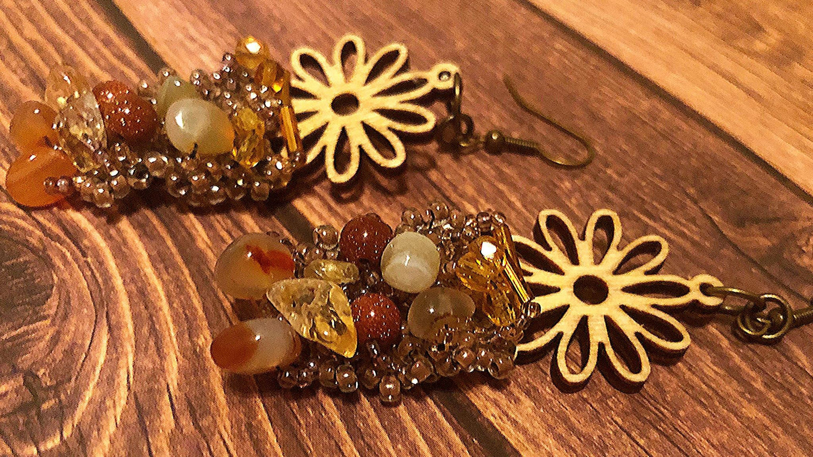 Earth tone Beads In A Bag Kit Earrings