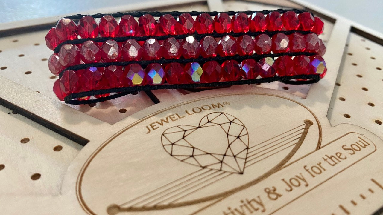 Back to the Basics Series With the Original Jewel Loom Beading Loom - Making The Love cuff