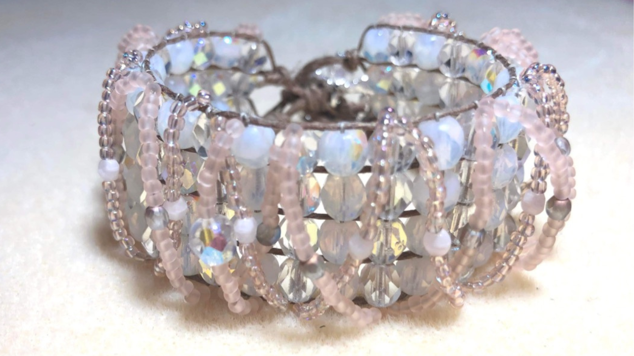 Criss Cross Fire Polish Bracelet - Jewel Loom School Live with Tricia