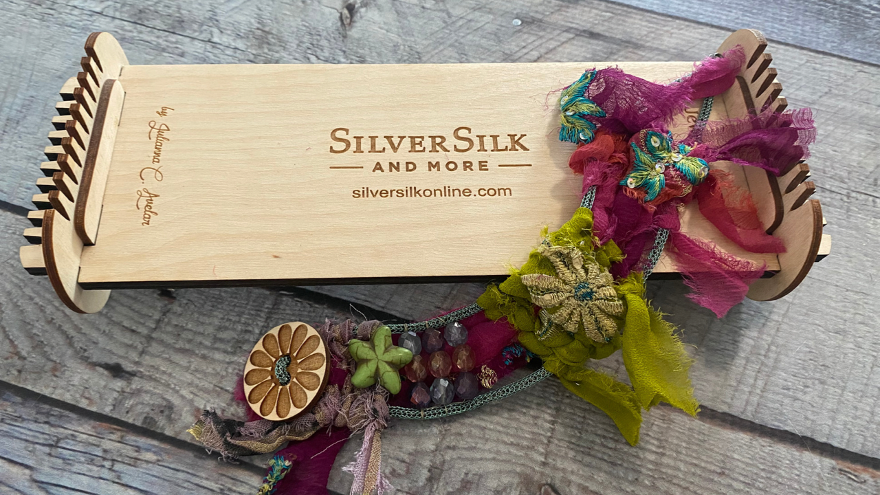 SilverSilk Beading Loom Demo with Jewels & Nealay