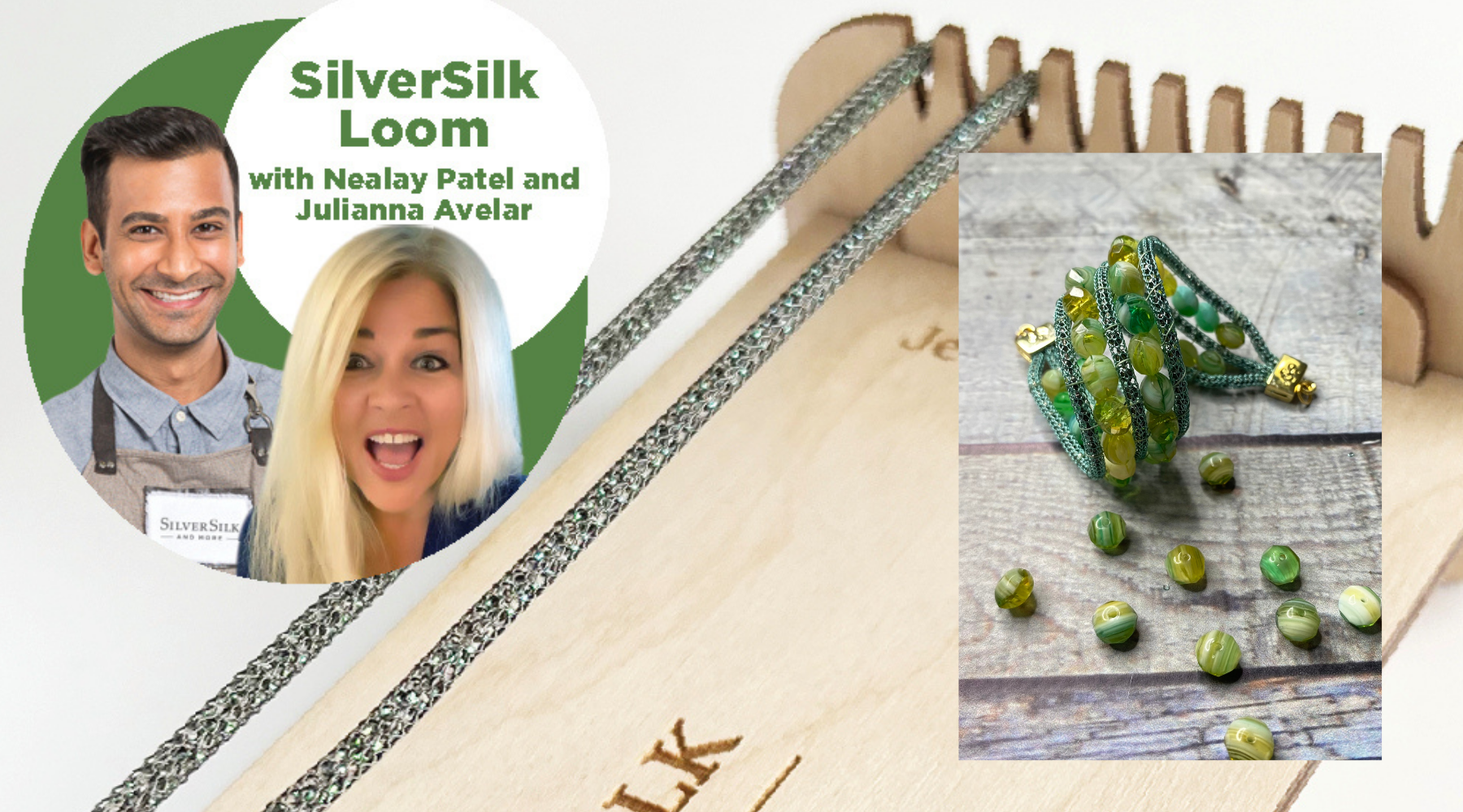 How to Warp Weave Finish Beaded Bracelet on the NEW SilverSilk Loom