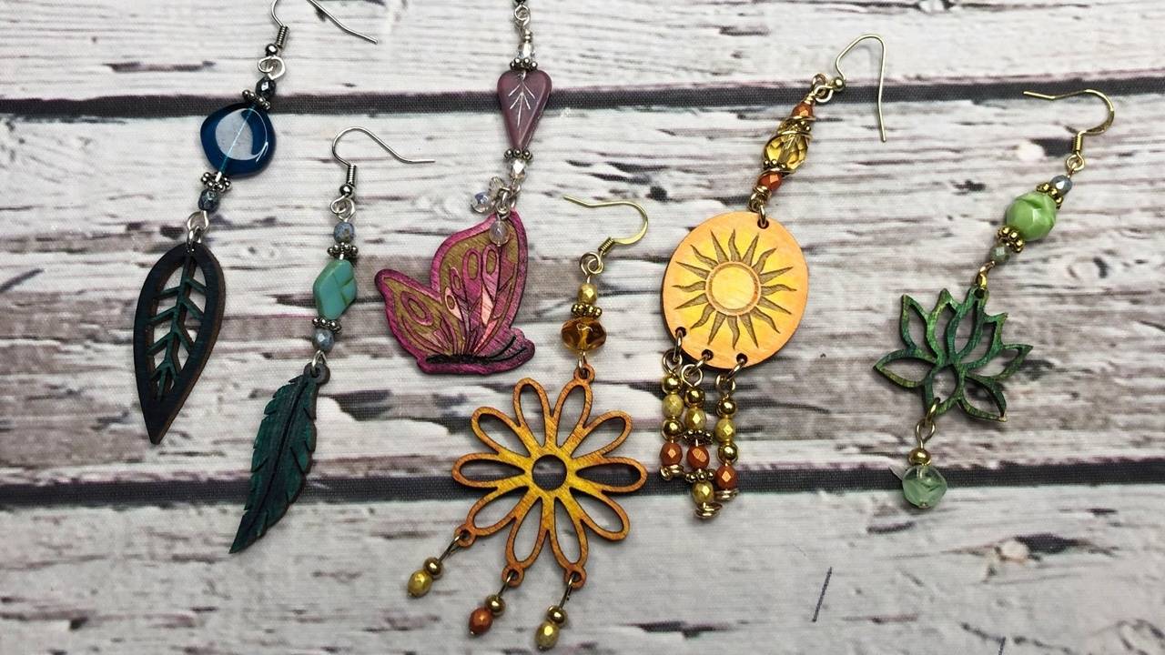 How to Decorate Baltic Birch Earrings