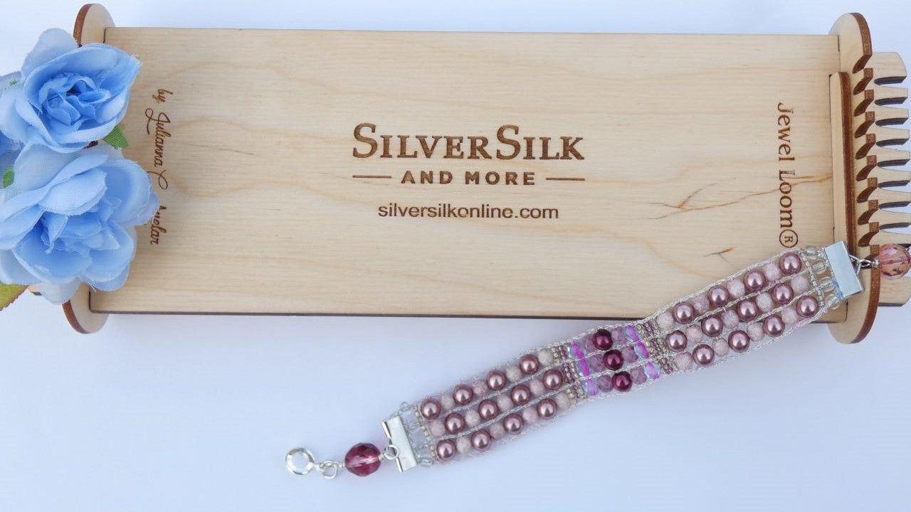 SilverSilk Loom Beaded Bracelet with SilverSilk Chain