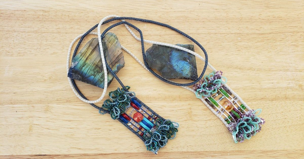 SilverSilk Rose Trellis Necklace