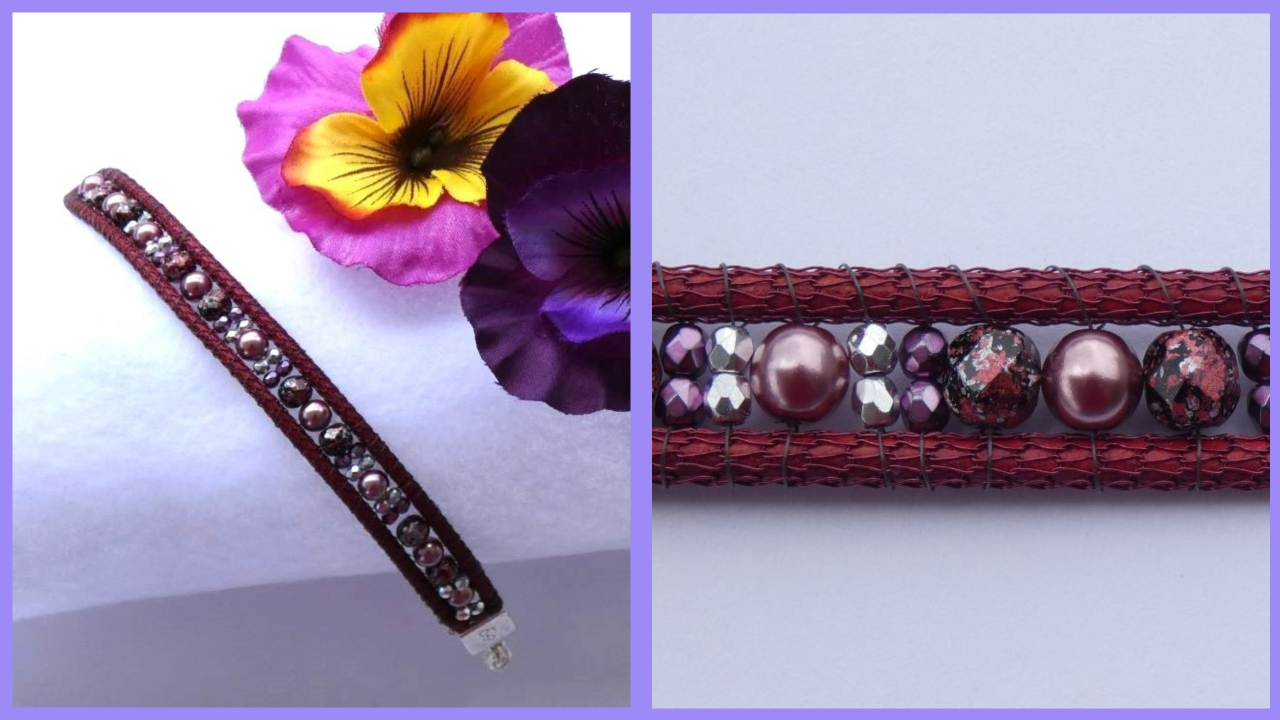 How to Weave a Cuff Using SilverSilk Knitted Leather - Jewel Loom School with Joan