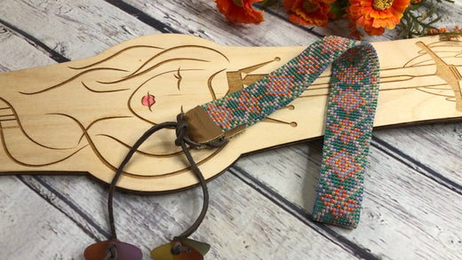 Looming Sedona Spring Hatband on Large Wisdom Warrior Loom - Jewel Loom School with Jewels