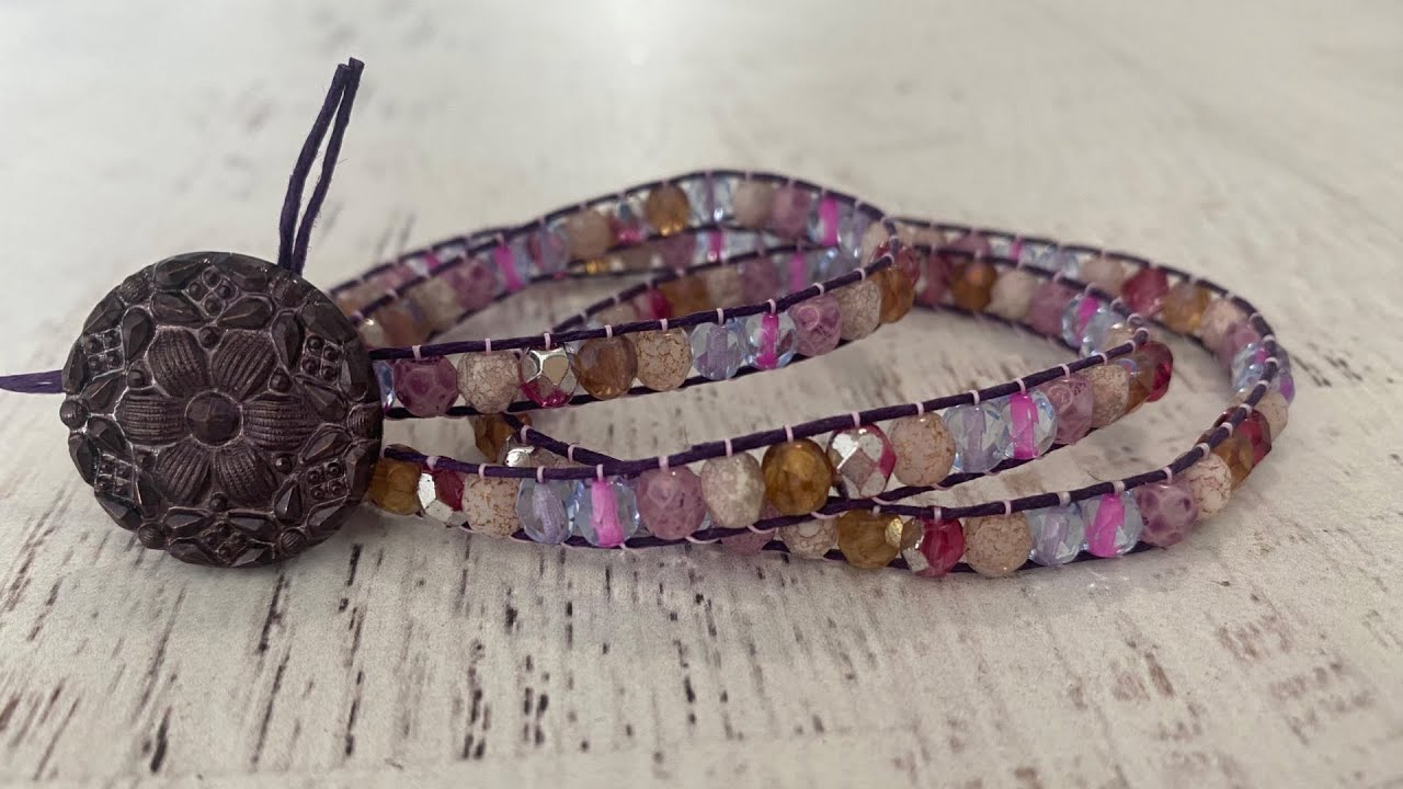 How to Make a Sparkle Wrap Bracelet Using a Bead Loom with 5mm Fire Polish Beads