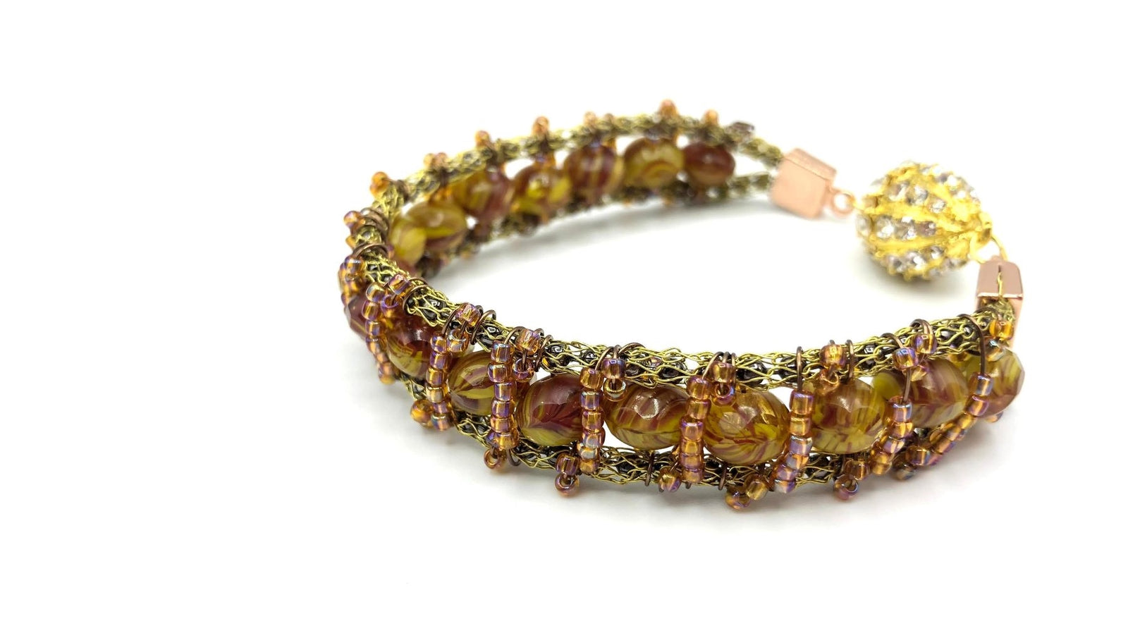 Wire wrapped Silver Silk Bracelet – Jewel Loom School with Tricia