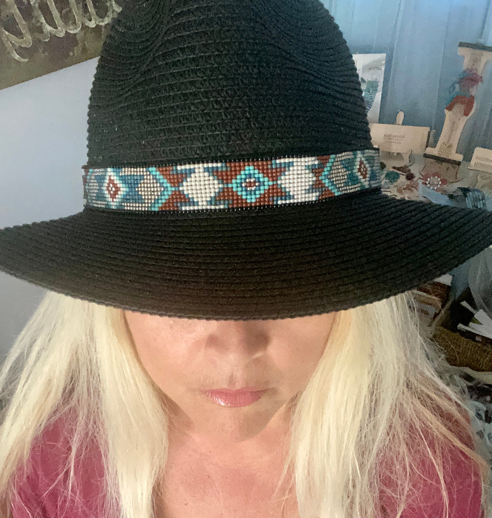 Large Wisdom warrior for hatband patterns looming