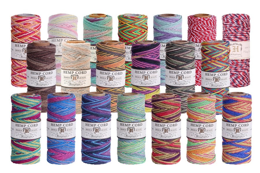 #20 (1mm) Hemp Cord Spools Variegated