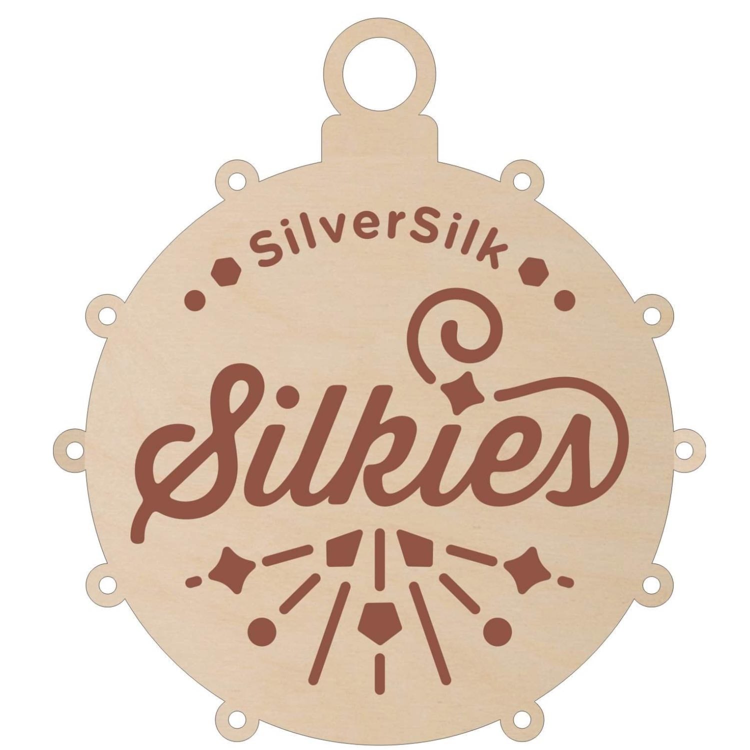 Jewel Loom SilverSilk Ornament with Decorative Stringing Holes