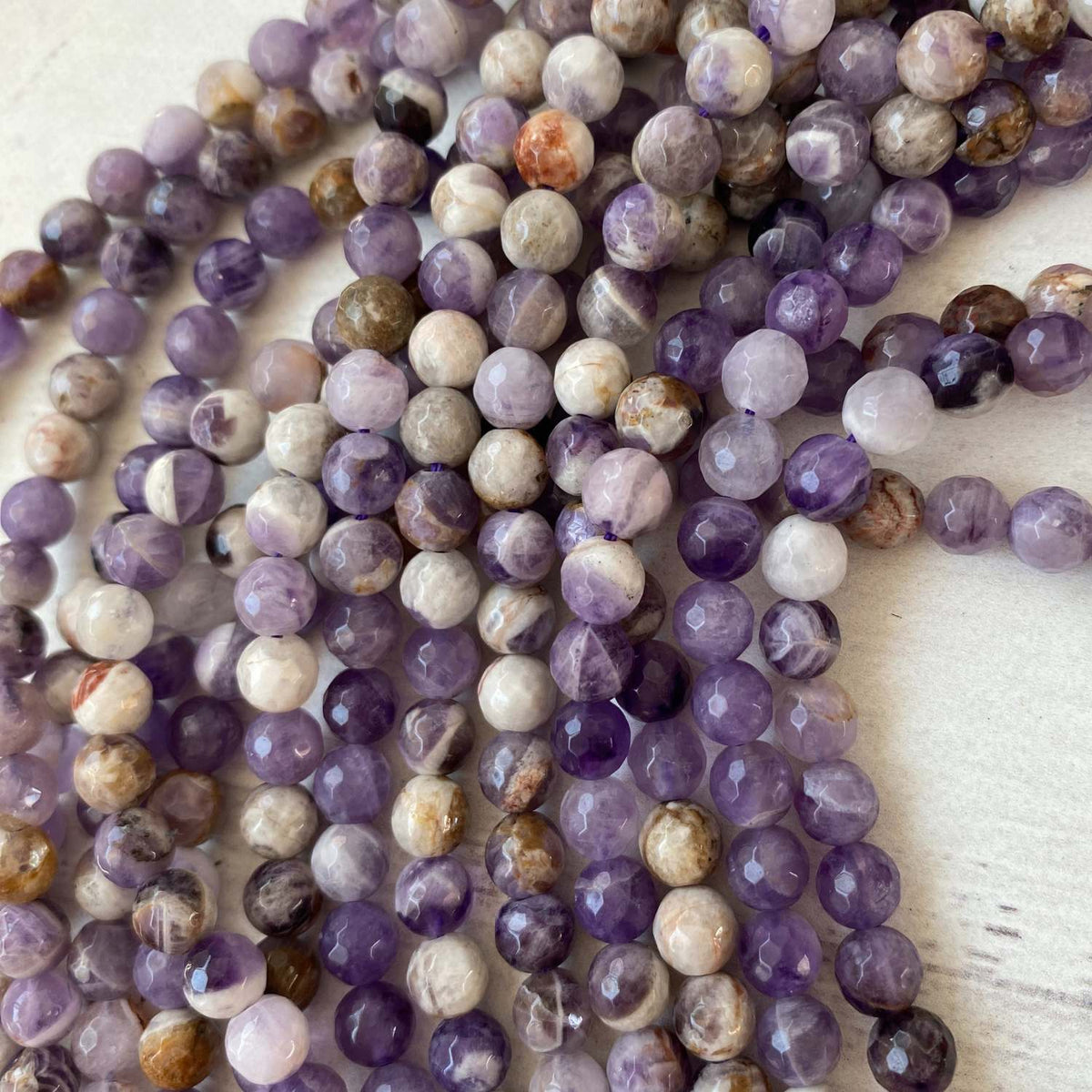 Dark Tooth Amythst Gemstone Round Approx 6mm