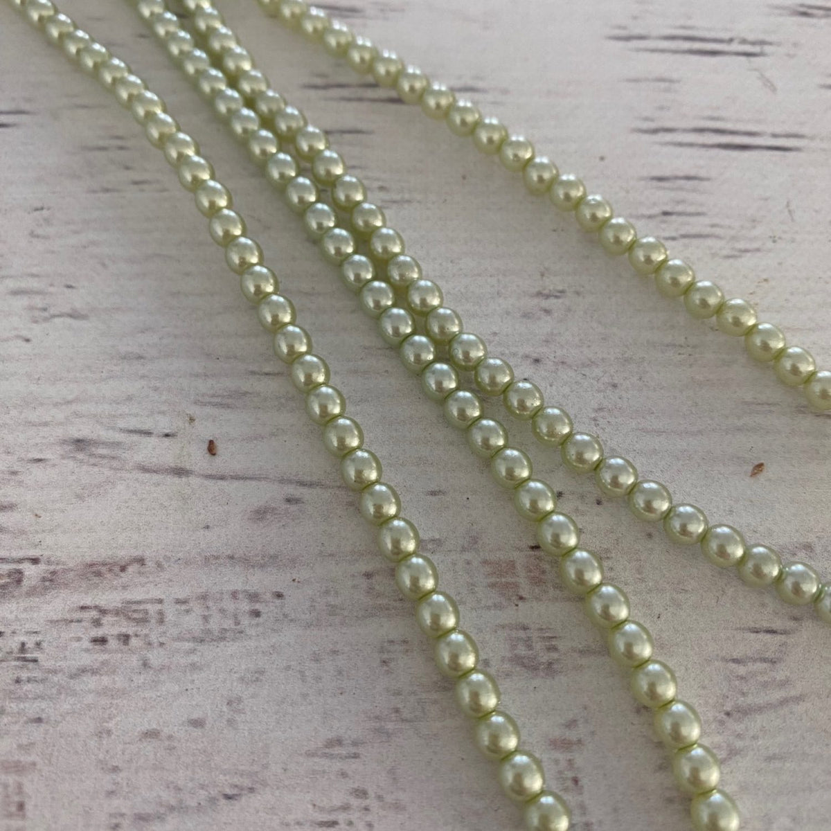 Czech Glass Pearls 4mm Round Mint Green 50 pieces