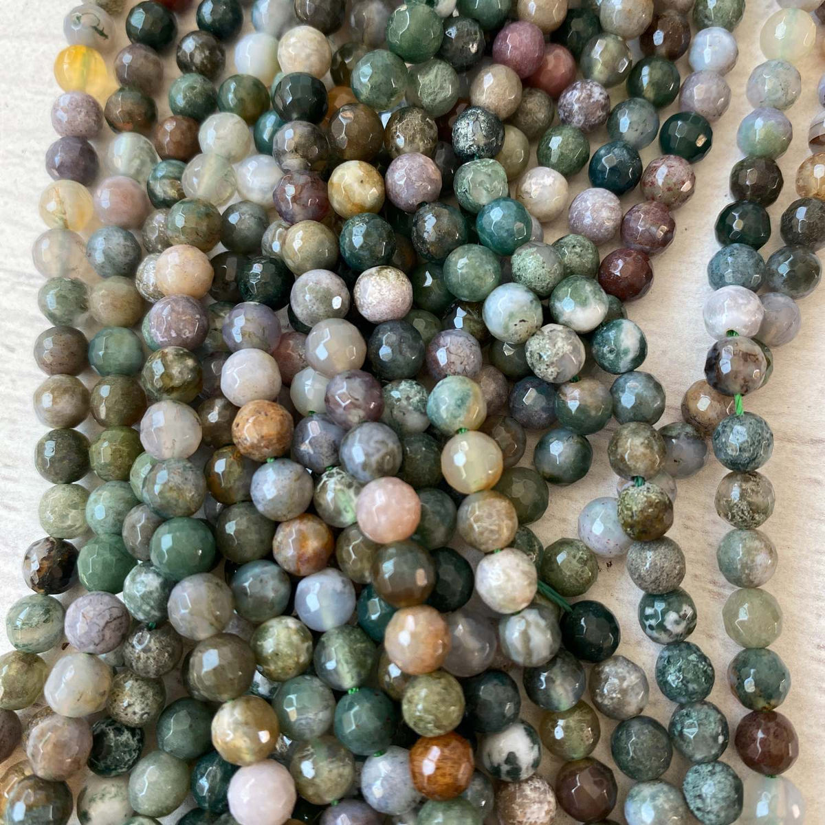 Indian Agate Gemstone Round Approx 6mm