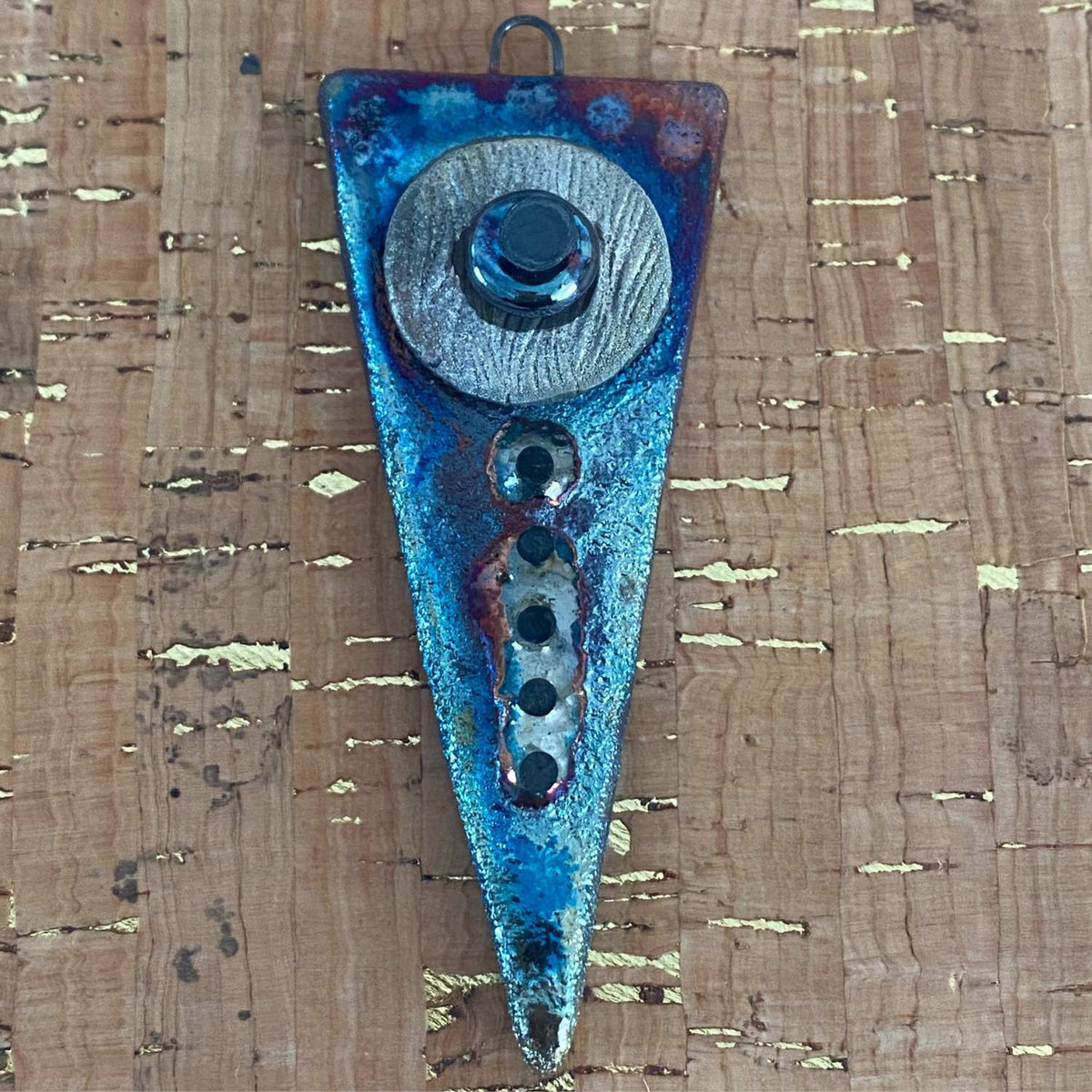 MAKUstudio Raku Triangle Pendant 3.0 Inches Long