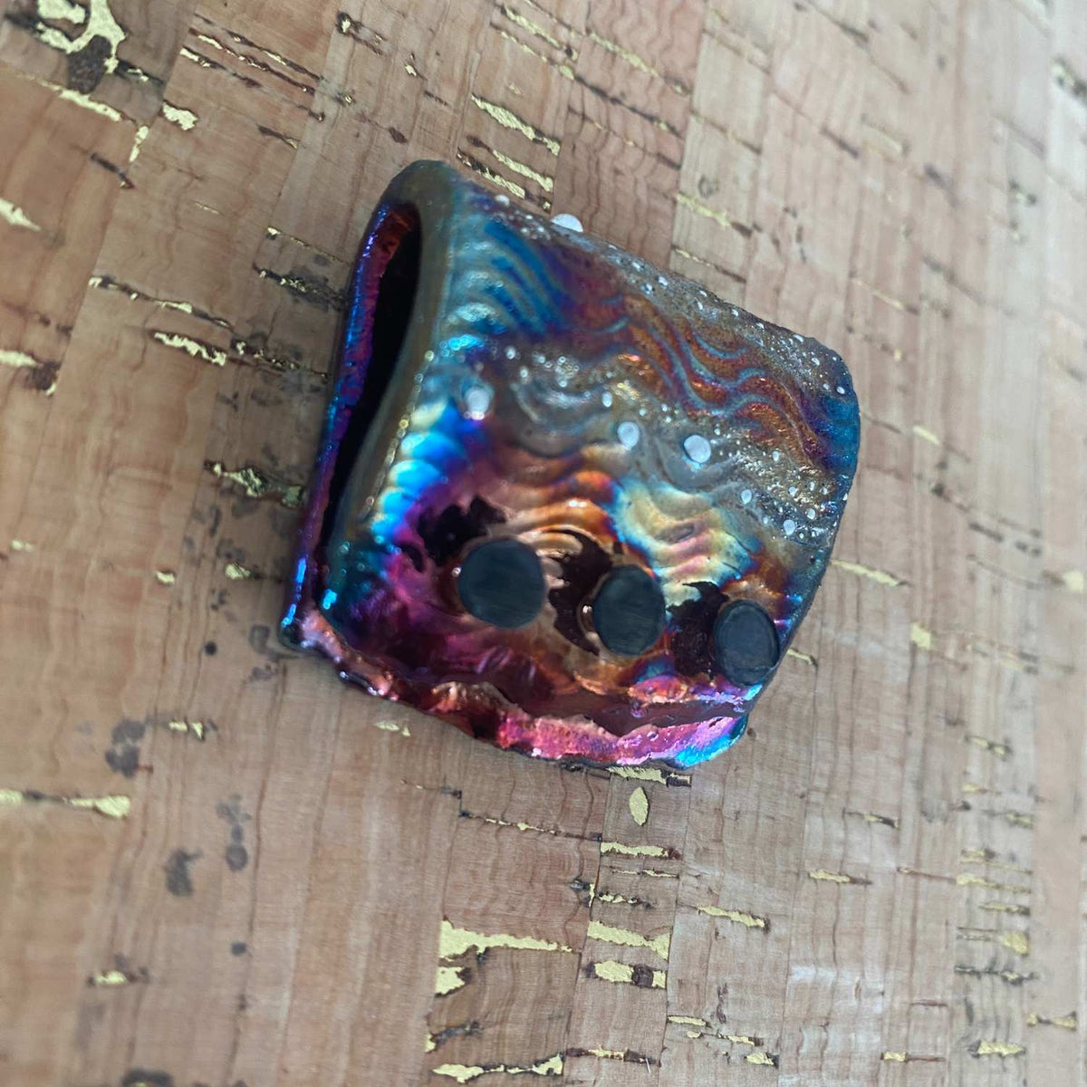 MAKUstudio Small Raku Fold Over Pendant