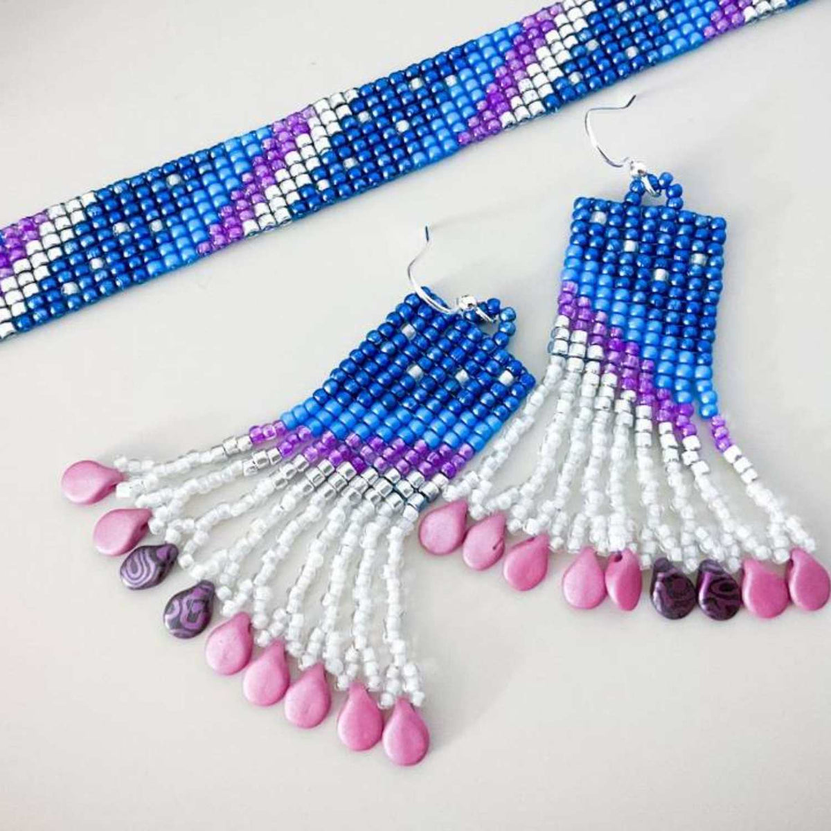 Starlight Aurora Borealis Bracelet and Earring Pattern PDF&#39;s