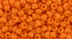 TOHO Seed Beads Round 3/0 Tube 2.5" Opaque Orange