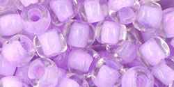 TOHO Seed Beads Round 3/0 Tube 2.5" Inside Color Crystal Lilac Lined