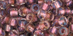 TOHO Round 6/0 Tube 2.5" Inside Color Crystal Rose Gold Lined