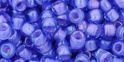 TOHO Seed Beads Round 6/0 Tube 2.5" Inside Color Lt Sapphire Opaque Purple