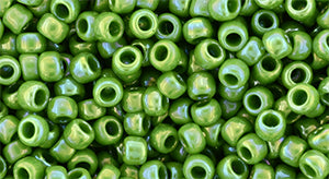 TOHO Round 8/0 Tube 2.5" Opaque Rainbow Mint Green