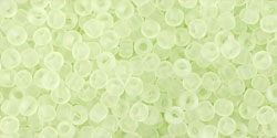 TOHO Seed Beads Round 11/0 Tube 2.5&quot; : Transparent Frosted Citrus Spritz