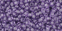 TOHO Seed Beads Round 11/0 Tube 2.5&quot; : Transparent Sugar Plum
