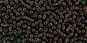 TOHO Seed Beads Round 11/0 Tube 2.5&quot; Silver Lined Root Beer