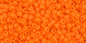 TOHO Round 11/0 Tube 2.5&quot; : Opaque Orange