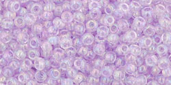 TOHO Seed Beads Round 11/0 Tube 2.5&quot; Transparent Rainbow Foxglove