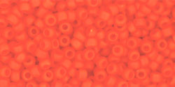 TOHO Round 11/0 Tube 2.5&quot; : Opaque Frosted Pumpkin