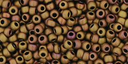 TOHO Seed Beads Round 11/0 Tube 2.5&quot; Opaque Pastel Frosted Mudbrick