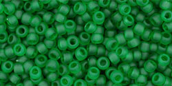TOHO Seed Beads Round 11/0 Tube 2.5&quot; Transparent  Frosted Grass Green