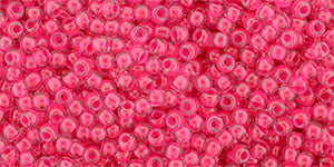 TOHO Round 11/0 Tube 2.5&quot; : Luminous Neon Pink