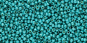 TOHO Round 11/0 Tube 2.5&quot; Perma Finish Galvanized Turquoise