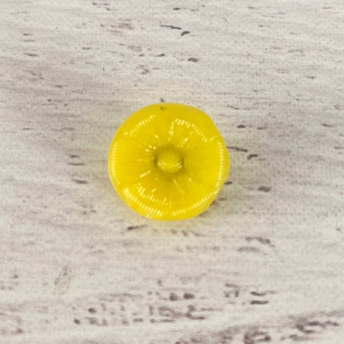 Czech Glass Vintage Button with Small Shank Yelloe