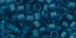 TOHO Seed Beads Round 11/0 Tube 2.5&quot; Transparent Frosted Teal