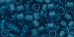 TOHO Seed Beads Round 8/0 Tube 2.5&quot; Transparent Frosted Teal